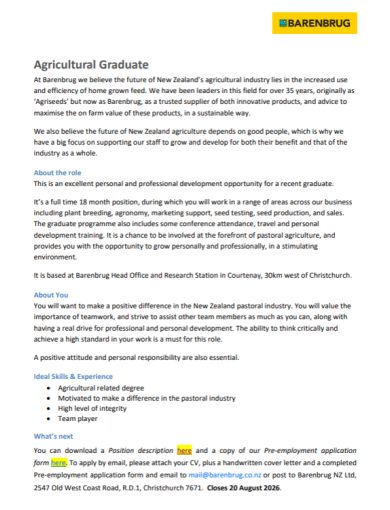 Graduate Description